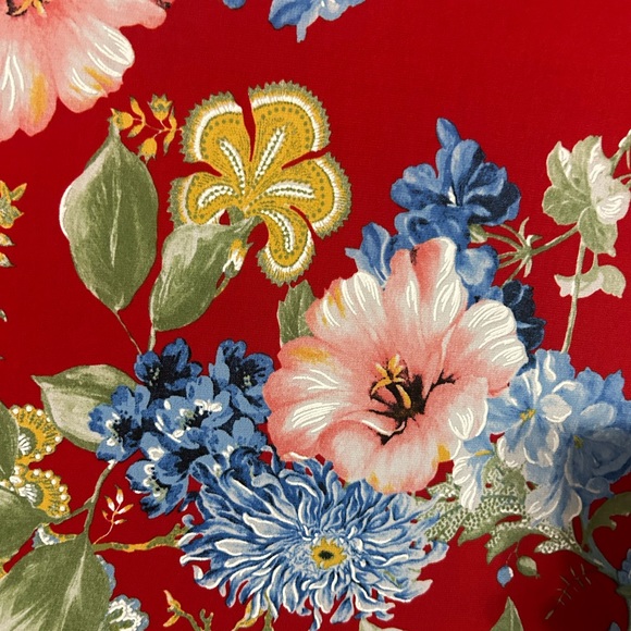 Apt. 9 Sleeveless, loose-fitting, red floral dress - Sz:L, Great Condition - Picture 3 of 6